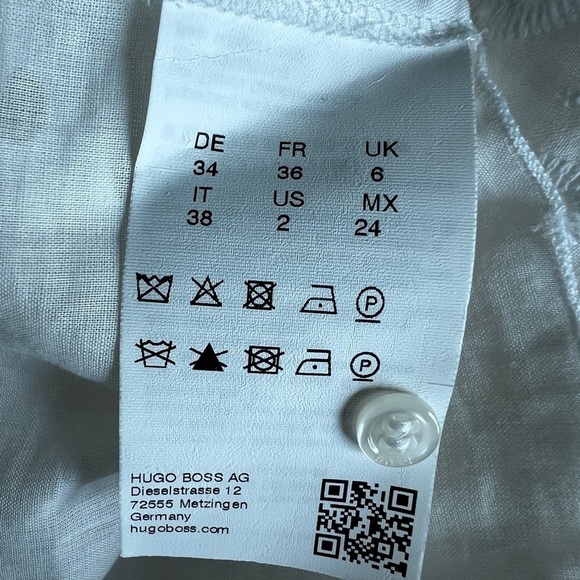 Boss white Bajour eyelet oversized blouse - Picture 14 of 15